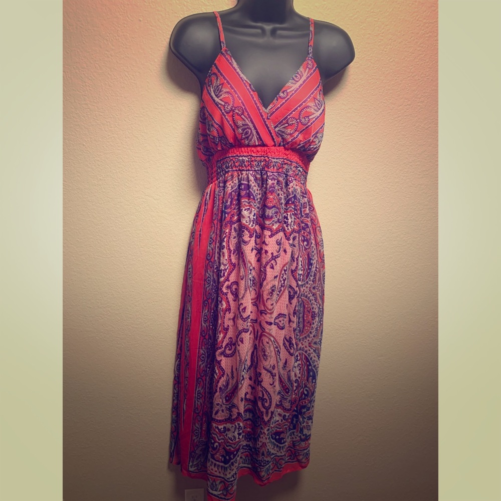 NWT Maxi dress Hot pink/Purple patterns 💗